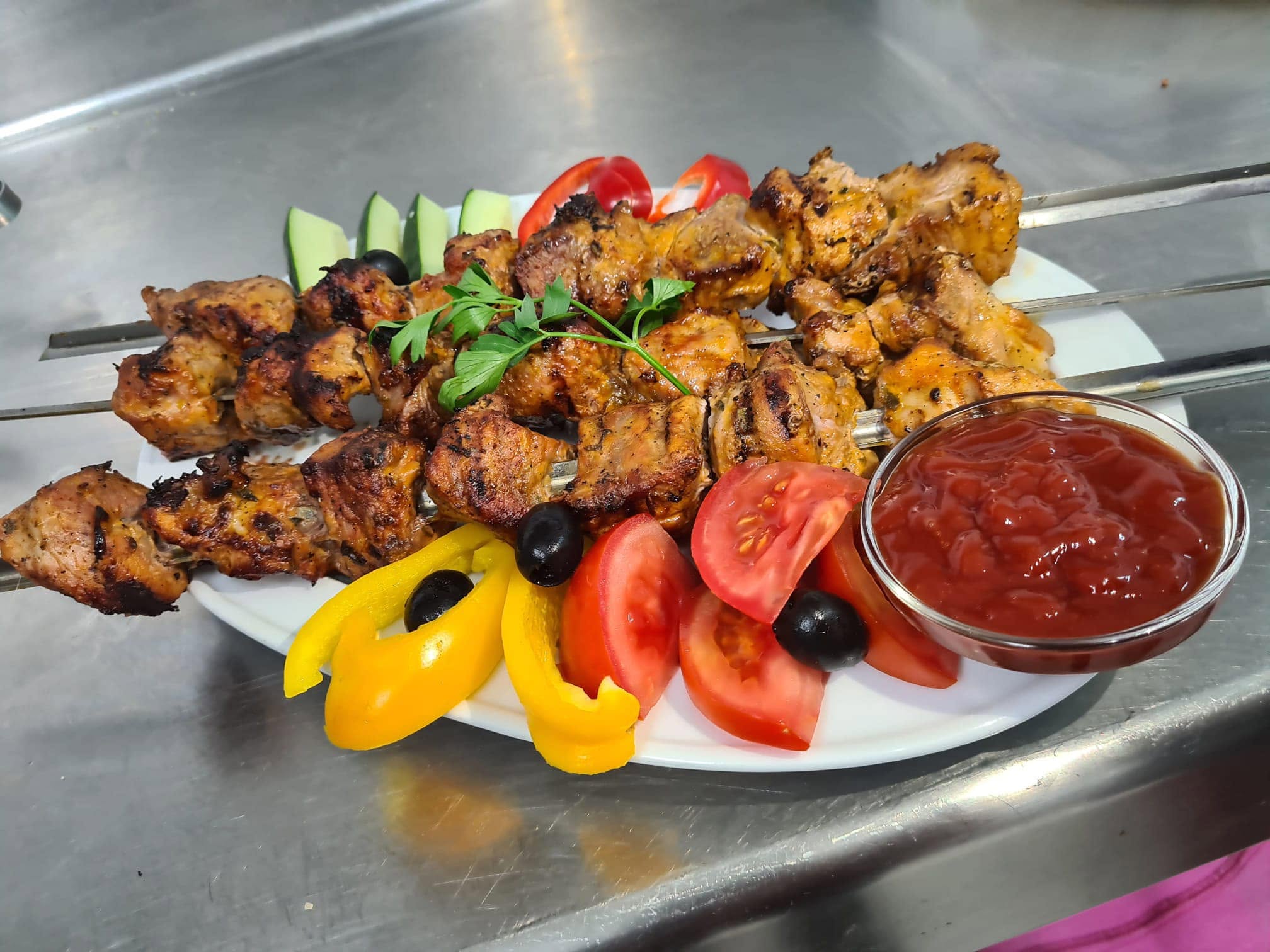Brochetas con verduras